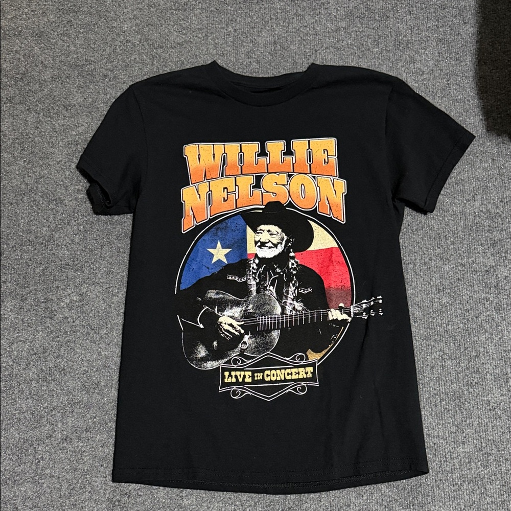 Willie Nelson Black Concert Graphic Tee